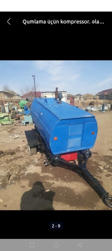 Quru inşaat materialları: Sürülə bilən qumlama (sandblasting) üçün dizel hava kompressoru -