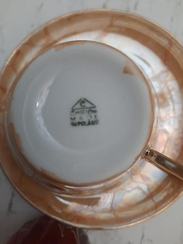 cat 6: Qəhvə dəsti, rəng - Qızılı, Farfor, 6 nəfərlik — 5