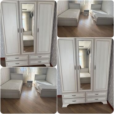 Sifarişlə çarpayılar: Qız üçün, İşlənmiş, 2 təknəfərlik çarpayı, Dolab, Tumba