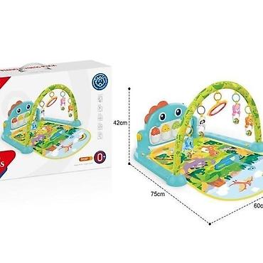 magnetne igracke za decu: Piano podloga dinosaurus – podloga za bebe sa zvučnim i svetlosnim — 1