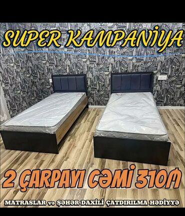 Çarpayılar: Yeni, Təknəfərlik çarpayı, Bazasız, Matras ilə, Siyirməsiz, Azərbaycan -da lalafo.az — 24 Çarpayılar: Yeni, Təknəfərlik çarpayı, Bazasız, Matras ilə, Siyirməsiz, Azərbaycan — 24