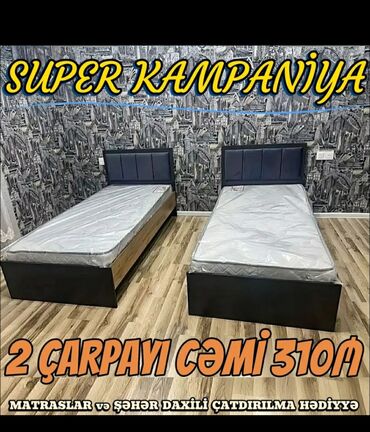 Çarpayılar: Yeni, Təknəfərlik çarpayı, Bazasız, Matras ilə, Siyirməsiz, Azərbaycan — 14