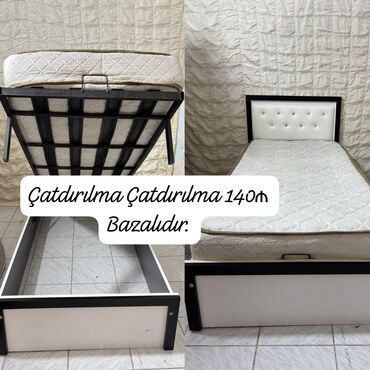 çarpayı bazalı: 1 ədəd çarpayı satılır 140₼. Çatdırılma daxil. Ortopedik matrası
