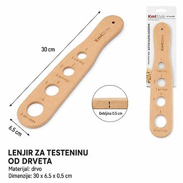 KMT Style drveni lenjir za testeninu – praktičan kuhinjski alat za