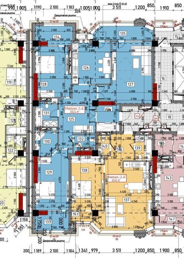 срочно продам квартиру в баку: 3 комнаты, 137 м², Элитка, 14 этаж, ПСО (под самоотделку)
