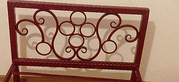 Çarpayılar: Dəmir çarpayı çərçivəsi - Material: möhkəm metal karkas - Rəng: tünd — 4