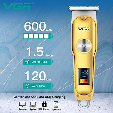 sac ucun moyka: Trimmer VGR 290 600mAh / Cord/Cordles Led Displey Gold 🆕Bütün — 4