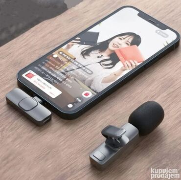 za sa slike: Bezicni mini mikrofon za telefon android i ios. Omogućava praktično