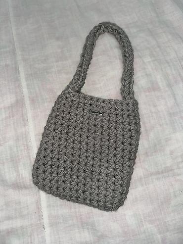 Дорожные сумки: Вязаные сумки ручной работы - Материал: плотный шнур/трикотажная — 7