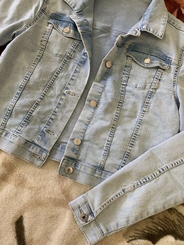 джинсовое платье халат: Джинсовая куртка, Классическая модель, Осень-весна, S (EU 36), M (EU 38), L (EU 40)