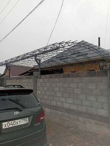 Сварка: Навес из поликарбоната с металлическим каркасом. Подходит для создания — 12