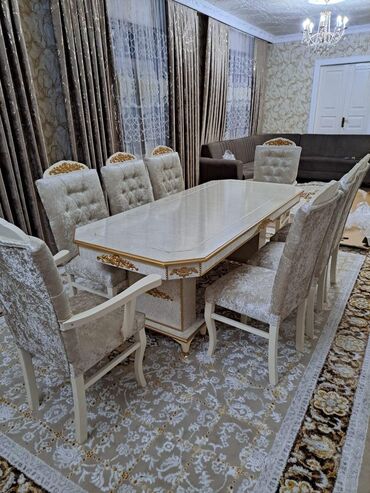 Мебель для дома: Для гостиной, Новый, Нераскладной, Овальный стол, 6 стульев