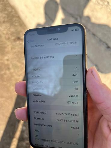 Apple iPhone: IPhone Xs, 256 GB, Gümüşü, Qırıq — 9