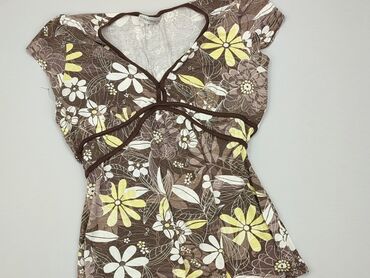 bluzki w kwiaty krótki rekaw: Bluzka Damska, S, stan - Dobry