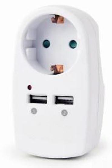 Utikači: Energenie 2-port USB punjač sa prolaznom AC utičnicom - Tip: zidni — 13