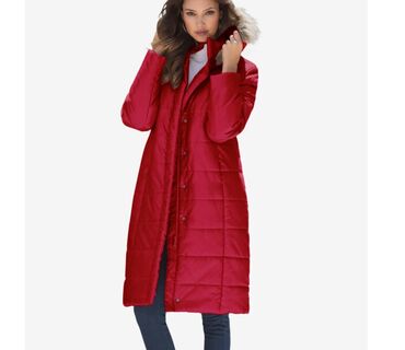 красный куртка: Пуховик, По колено, США, Ультралегкий