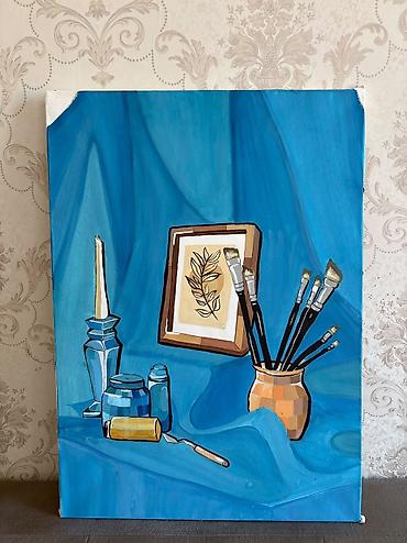 Книги и журналы: 🎨 Satılır | Orijinal əl işi rəsm 50×70 sm ölçüdə, kətan üzərində əl — 1