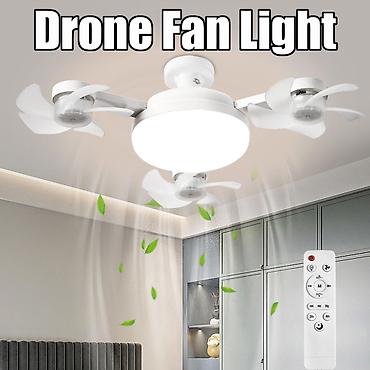 tavan sərinkeş: 3 Qanadlı 15 Pərli Pultlu Tavan sərinkeşi + LED Lampa 50W . ❄️ — 4