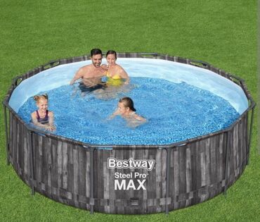 Бассейны: Каркасный бассейн Bestway Steel Pro MAX 3*66 на 100 с имитацией