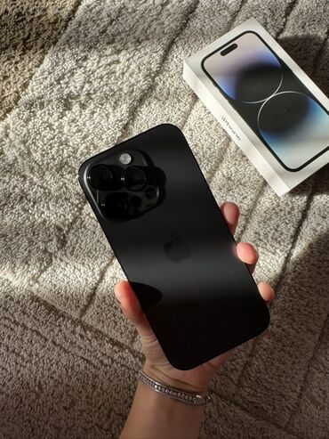 Apple iPhone: IPhone 14 Pro, Б/у, 128 ГБ, Space Gray, Коробка, 83 % — 2