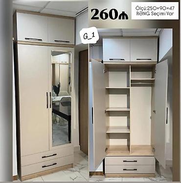 stol nədir: G_1 model qarderob - Ölçü: 250 × 90 × 47 sm - Rəng seçimi var - — 1