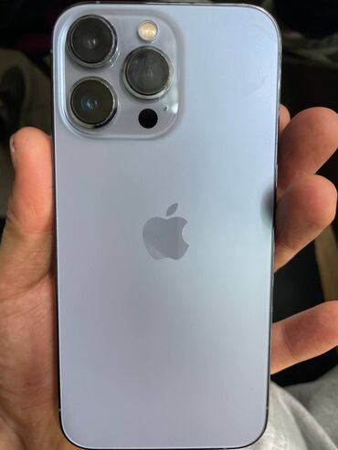 куплю iphone 8: IPhone 13 Pro, Колдонулган, 128 ГБ, Sierra Blue, Заряддоочу түзүлүш, Каптама, Куту, 98 %