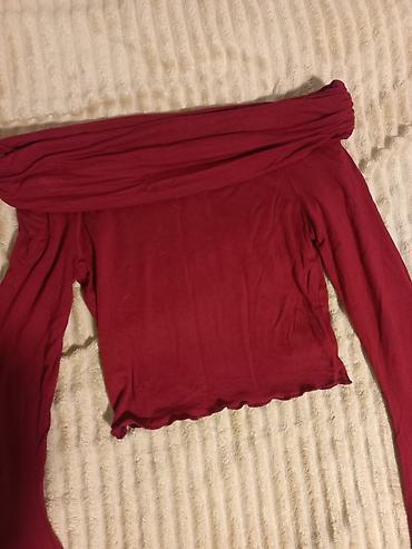 Bordo çiyini açıq bluz (sheindən alınıb)