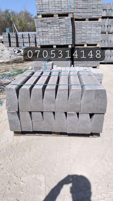 Тротуарные бордюры: Тротуарный бордюр, Бетонный, Овальный, 100 — 9