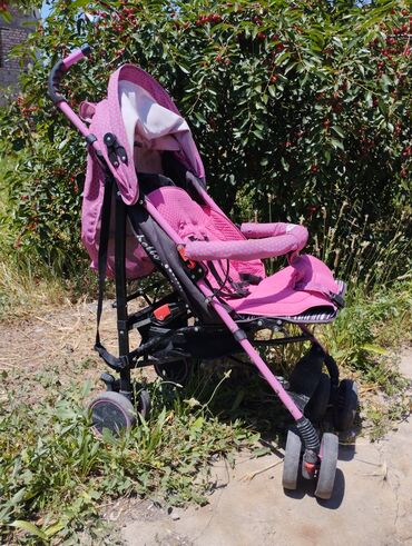 детская коляска адамекс: Коляска, цвет - Розовый, Б/у