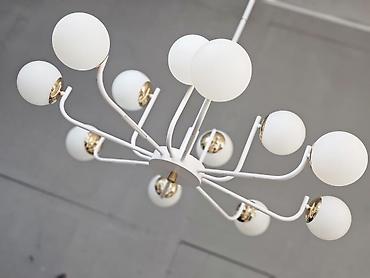 led lyustralar: Çılçıraq, 10 və daha çox lampa, Metal — 1