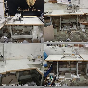 maşin manitoru: Tikiş avadanlıqları satılır: - 4 saplı overlock – 450 manat • Sənaye — 1
