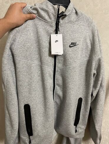 зип худи с принтом купить: Мужская толстовка, XL (EU 42), Nike, Новый, цвет - Серый, Самовывоз, Бесплатная доставка, Платная доставка