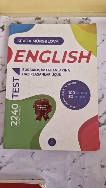 ingiliscə danışıq kitabçası pdf: SEVDA MURSƏLOVA. ENGLİSH 2240 TEST
CEMİ 6 AZN