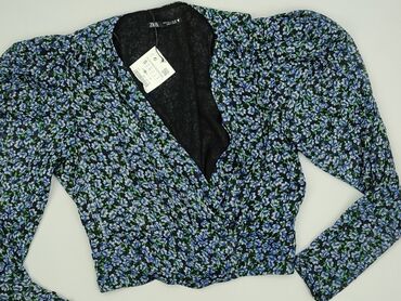 brązowe spodnie woskowane stradivarius: Zara, Bluzka damska, rozmiar S
