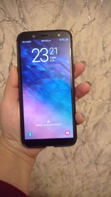 samsung 6: Samsung Galaxy A6, 32 GB, rəng - Qara, Barmaq izi