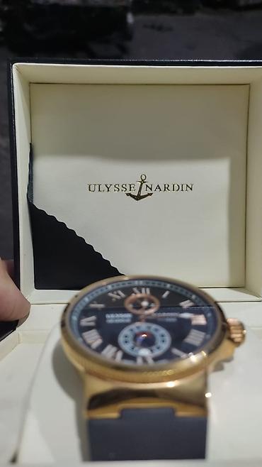 cayka qızıl saat: Ulysse Nardin kişi qol saatı – Marine üslubunda klassik dizayn - — 3