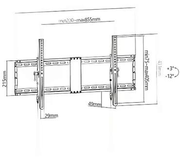 Aksesoari za TV i video: Zidni nosač za TV – Gembird - Tip: fiksni nosač za LCD/LED/Plazma — 12