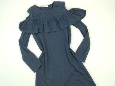 sukienki letnie czarne w groszki: Dress, 13 years, 152-158 cm, condition - Very good