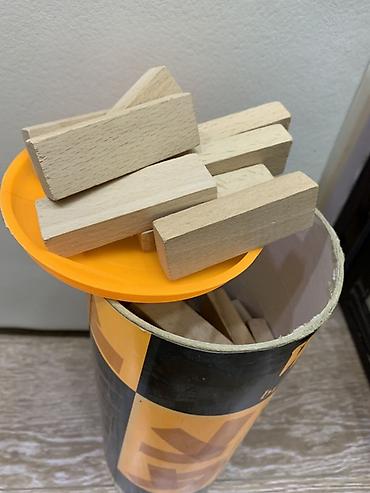 polis konstruktorlar: Taxta qüllə qurma oyunu – “Woody’s Building Bricks” Silindrik qutuda — 4