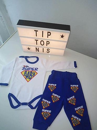 Kompleti: 2 delni kompletic Vel 56-62 dvobroj do 3 meseci 68 do 5 meseci 74 do 9 — 12