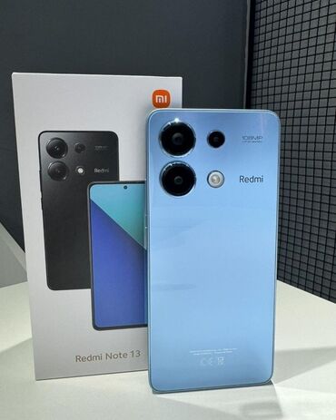 телефон бу каракол: Redmi, Redmi Note 13, Б/у, 256 ГБ, цвет - Голубой, 2 SIM