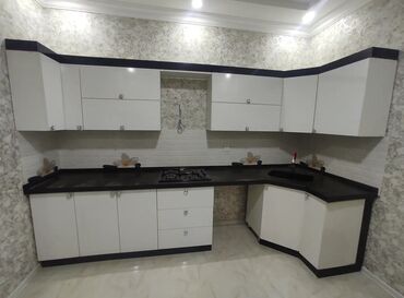 Sifarişlə mətbəx mebeli: Sifarişlə mətbəx dəsti, Özü çəkən petlələr, Mat laminat, Kredit yoxdur, Pulsuz çatdırılma — 19