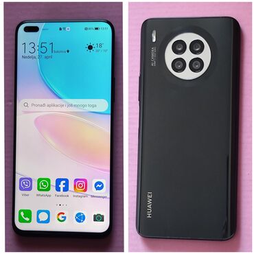 iphone 5 cena: Huawei nova 8i, color - Black, Fingerprint
