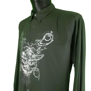 Košulje: Košulja Na duge rukave, XL (EU 54), bоја - Maslinasto zelena, Pamuk — 7