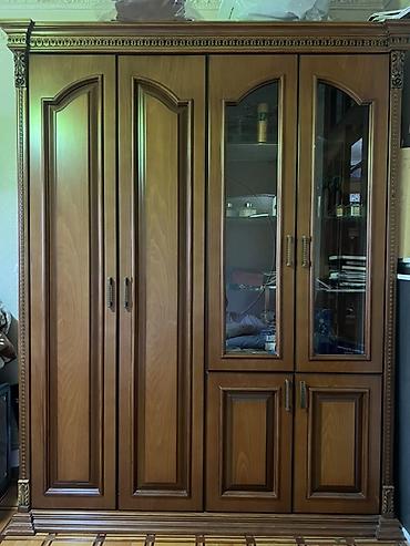 paltar xoncası: Yeni, 4 qapılı, Qəhvəyi, Taxta, Açılan, Düz dolab — 1