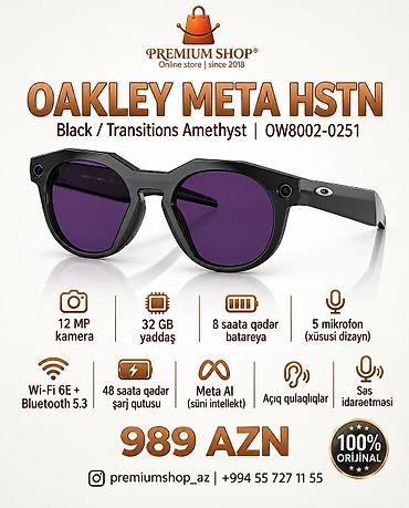 Oakley Meta HSTN Black / Transitions Amethyst lalafo.az -da Oakley Meta HSTN Black / Transitions Amethyst