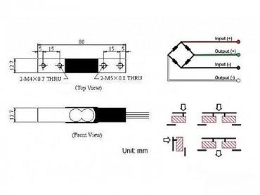 polimetar: Senzor težine (load cell) 1 kg – aluminijumski jednokraki zatezni — 3