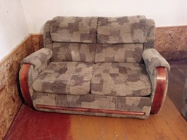 мебель из палет: Модульный диван, цвет - Бежевый, Б/у