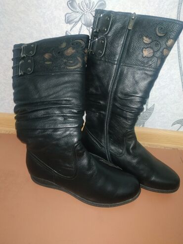 зимние обуви женские: Сапоги, 42, цвет - Черный