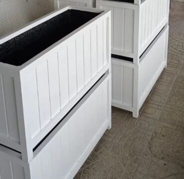 Bitkilər üçün dibçəklər: Dibçək Taxta dekorativ çiçək yeşikləri – bağ, terras, eyvan və — 8